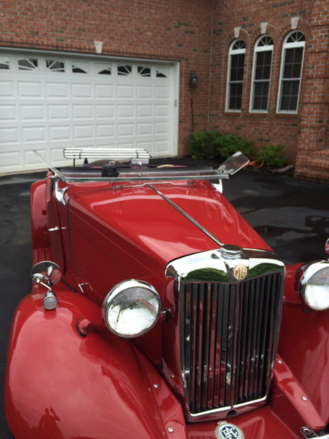 1951 Red MG T-Series Convertible
