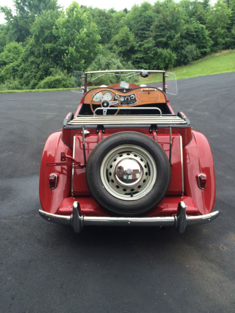 1951 Red MG T-Series Convertible