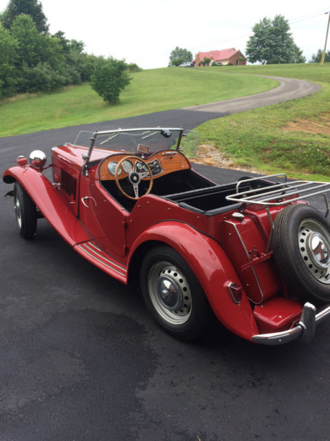 1951 Red MG T-Series Convertible