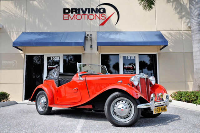 1951 Red MG T-Series Convertible
