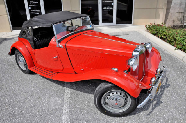 1951 Red MG T-Series Convertible