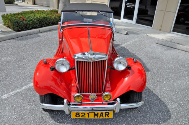 1951 Red MG T-Series Convertible