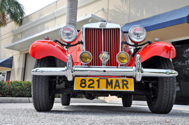 1951 Red MG T-Series Convertible