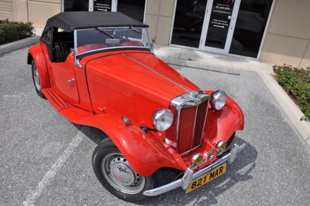 1951 Red MG TD Convertible Convertible