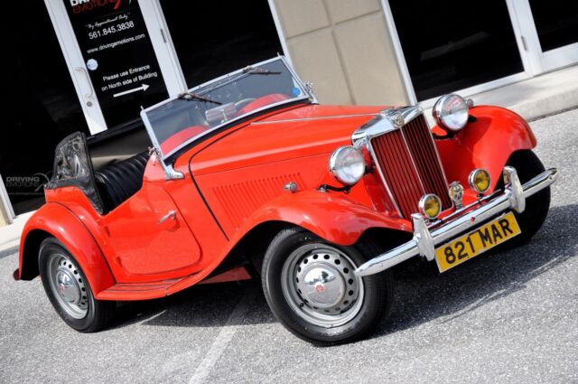 1951 Red MG TD Convertible Convertible