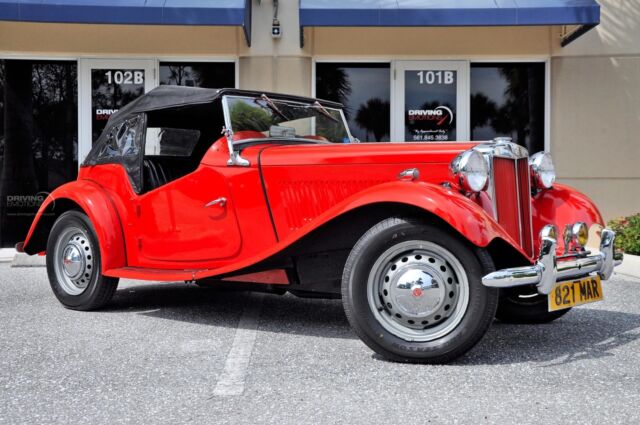 1951 Red MG TD Convertible Convertible