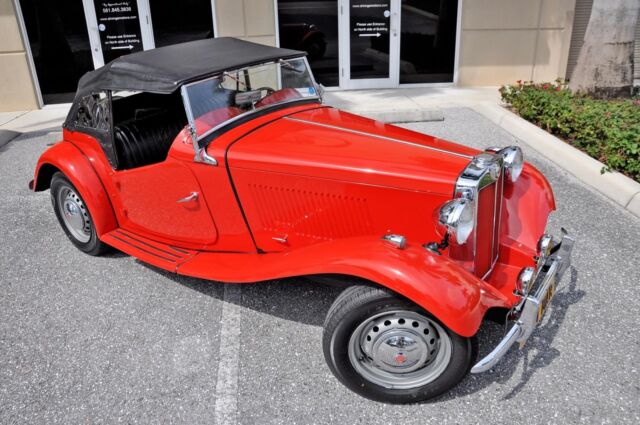 1951 Red MG TD Convertible Convertible