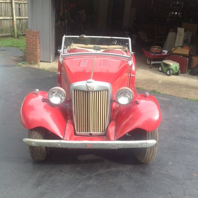 1951 red MG T-Series Convertible