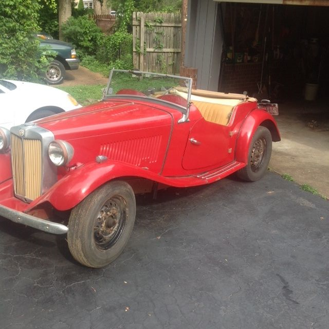 1951 red MG T-Series Convertible