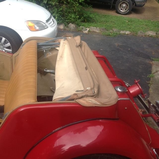1951 red MG T-Series Convertible