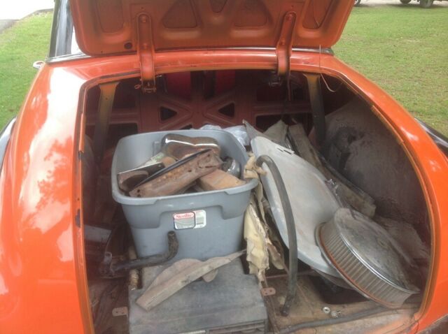 1951 Orange and Black Plymouth Voyager Coupe