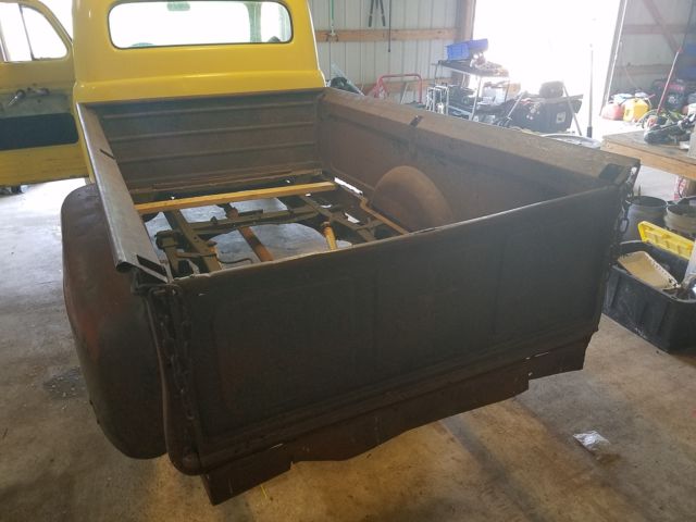 1952 Yellow and primer Ford F-100 Coupe