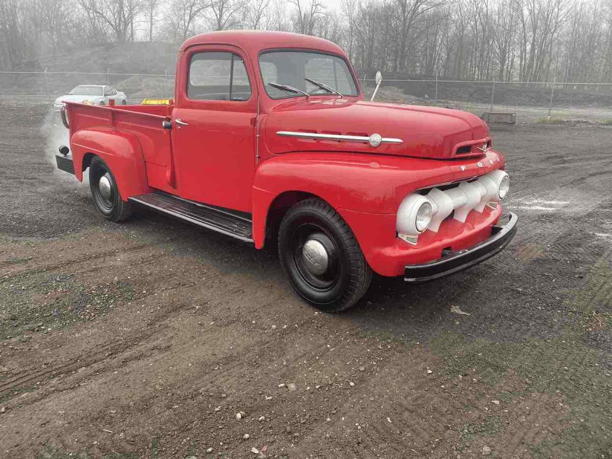 1952 Red Ford F350 Pickup
