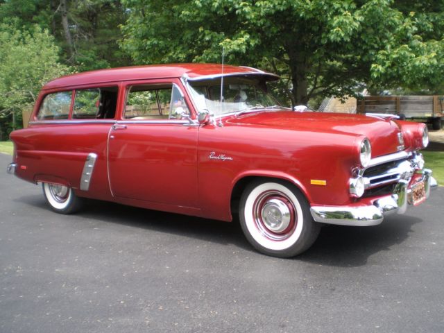 1952 MOHEGAN RED Ford RANCH WAGON 2 DOOR WAGON