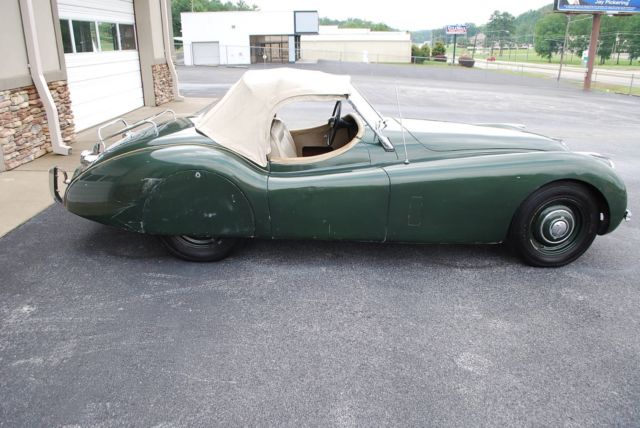 1952 green Jaguar XK Convertible
