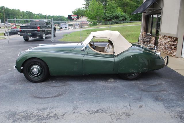 1952 green Jaguar XK Convertible