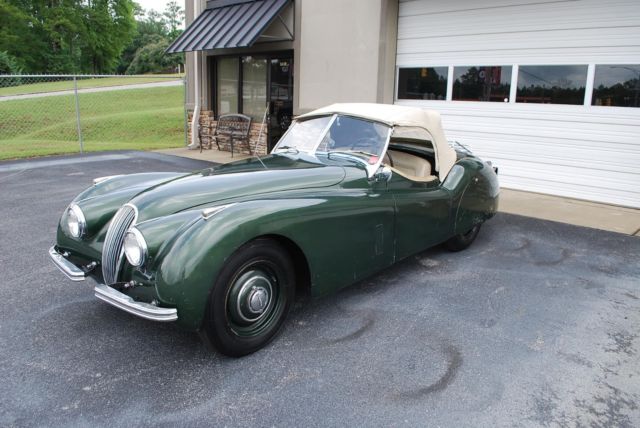 1952 green Jaguar XK Convertible