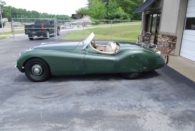 1952 green Jaguar XK Convertible