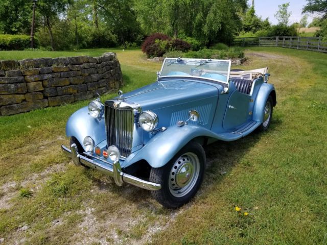 1952 Blue MG T-Series Roadster