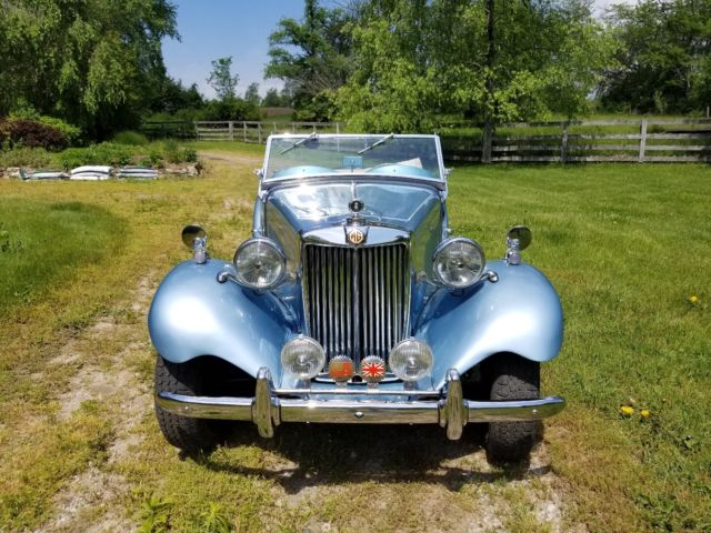 1952 Blue MG T-Series Roadster