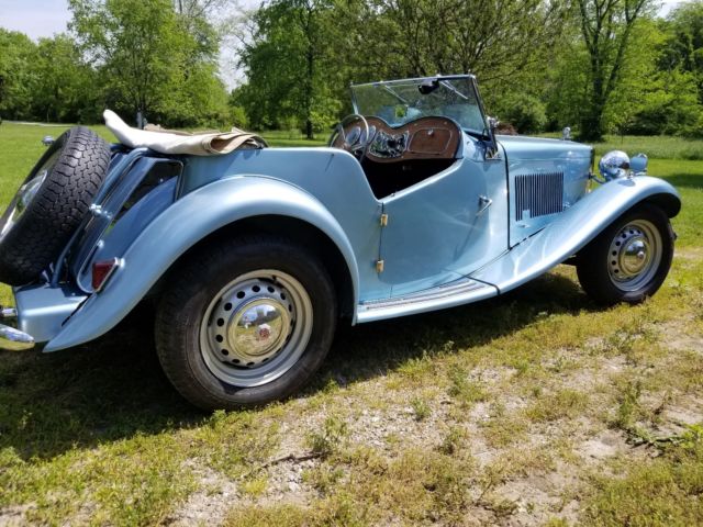 1952 Blue MG T-Series Roadster