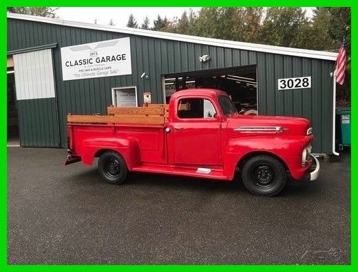1952 Red Ford F2 Pickup Truck