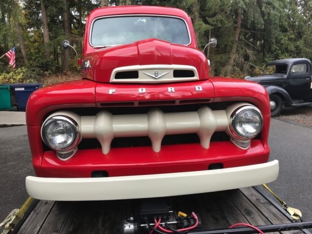 1952 Red Ford F2 Pickup Truck