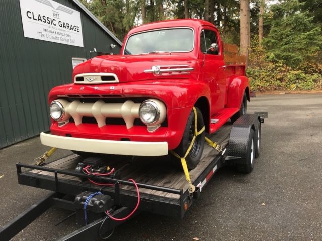 1952 Red Ford F2 Pickup Truck