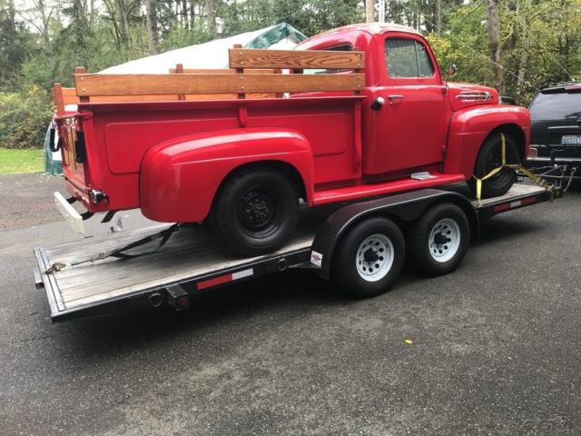1952 Red Ford F2 Pickup Truck