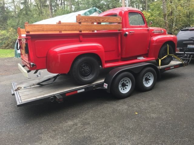 1952 Red Ford F2 Pickup Truck