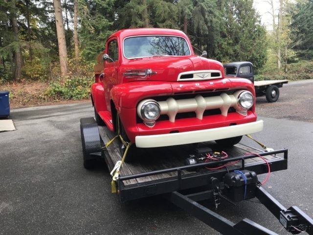 1952 Red Ford F2 Pickup Truck