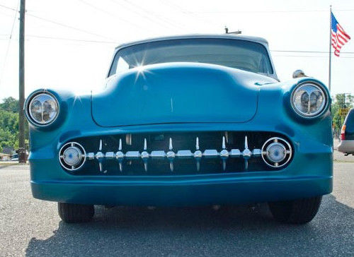 1953 White and Blue Chevrolet Bel Air/150/210 Coupe Simulated Convertibule