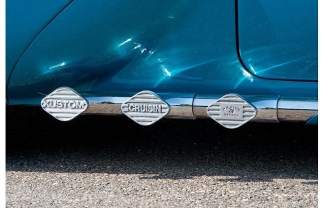 1953 White and Blue Chevrolet Bel Air/150/210 Coupe Simulated Convertibule