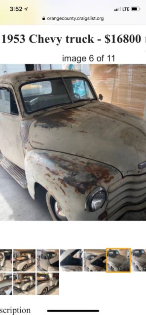 1953 White Chevrolet Other Pickups Standard Cab Pickup