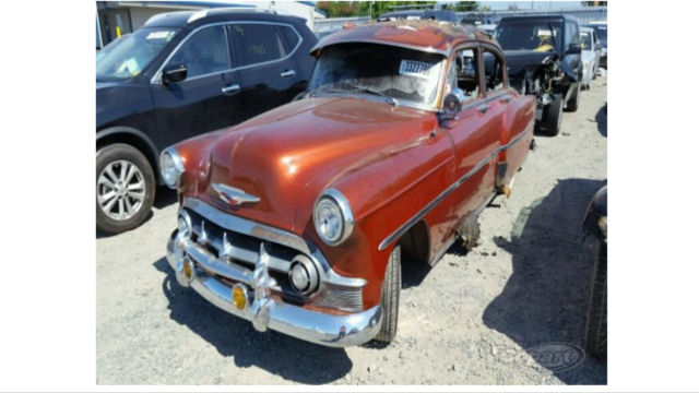 1953 Red Chevrolet Bel Air/150/210 4 door sedan