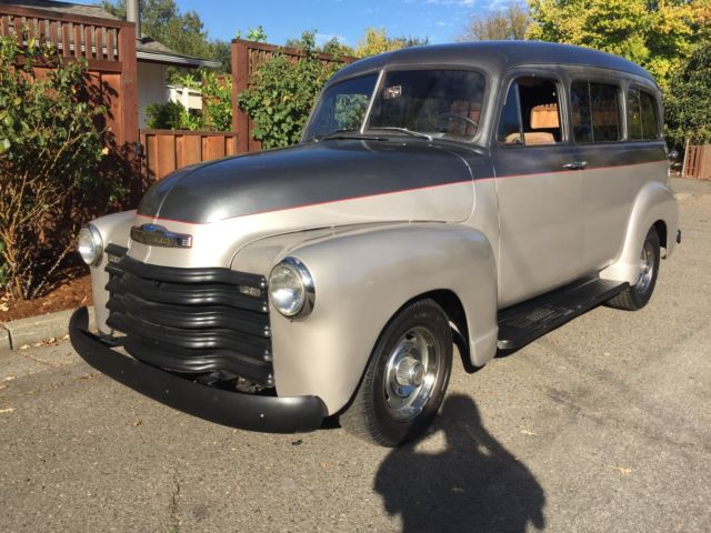 1953 Grey and silver Chevrolet Suburban SUV