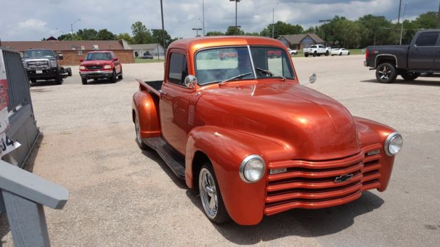 1953 Orange Chevrolet 3100 truck regular cab
