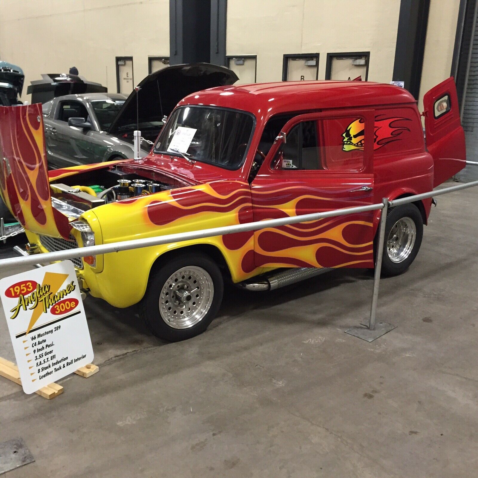 1953 Red Ford Anglia 300e