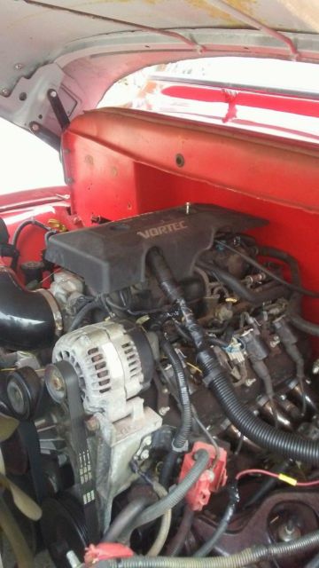 1953 Red Ford F-100 Extended Crew Cab Pickup