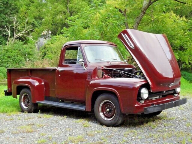 1953 Burgundy Ford F-100 Standard Cab Pickup