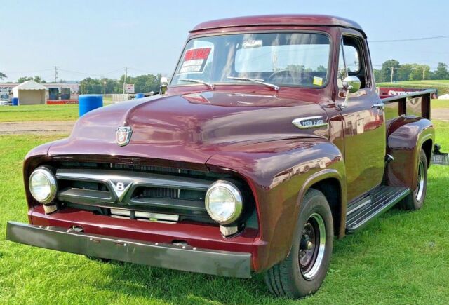 1953 Burgundy Ford F-100 Standard Cab Pickup