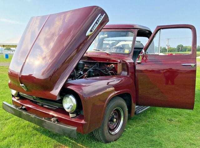 1953 Burgundy Ford F-100 Standard Cab Pickup