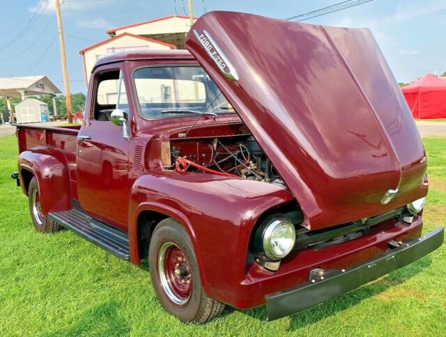 1953 Burgundy Ford F-100 Standard Cab Pickup
