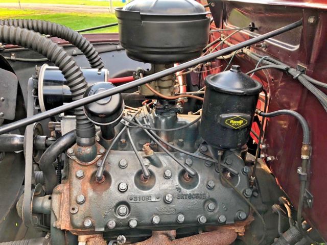 1953 Burgundy Ford F-250 Standard Cab Pickup