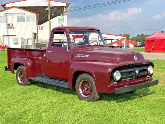 1953 Burgundy Ford F-250 Standard Cab Pickup