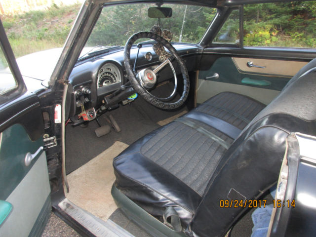 1953 Black and Silver Satin Ford Victoria Coupe 2drht