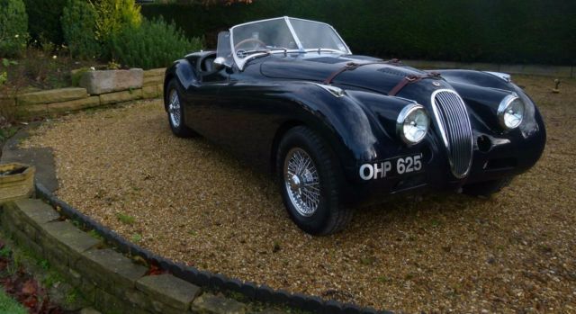 1953 Blue Jaguar XK Convertible