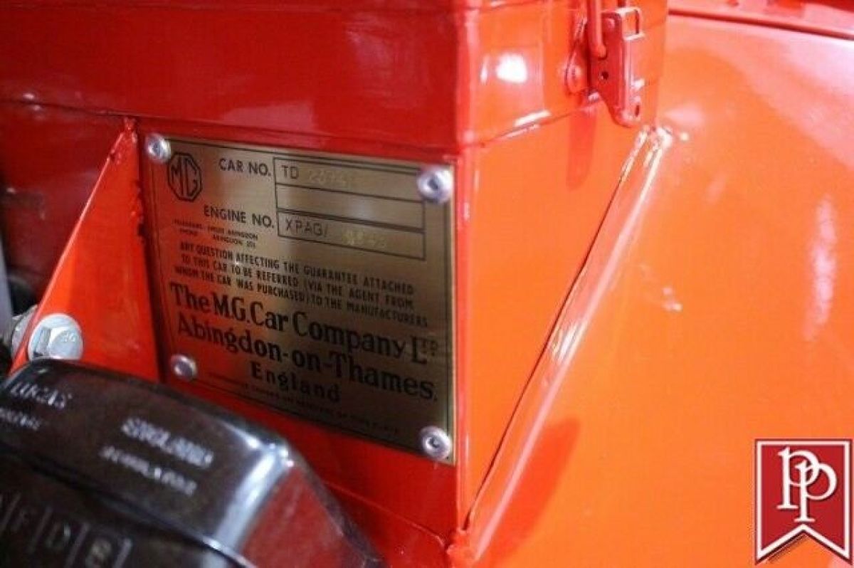 1953 Red MG T-Series Convertible