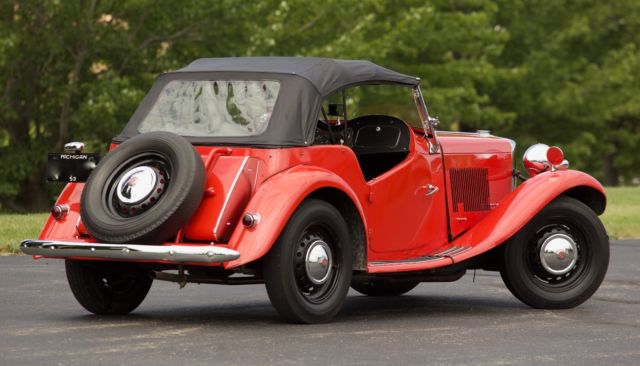 1953 Red MG T-Series Convertible