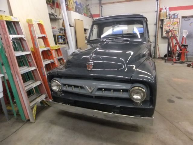 1953 charcoal metallic gray Ford F-100 Cab & Chassis